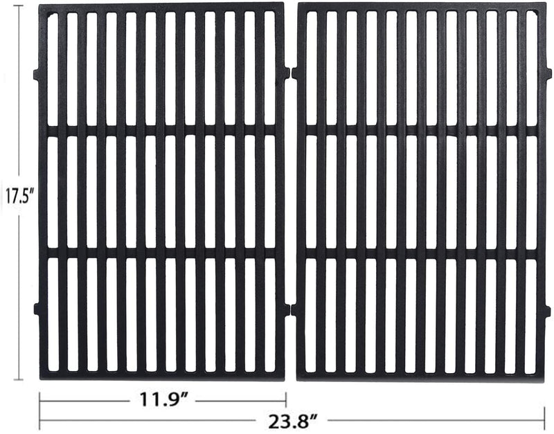 Avenger 7638 17.5Äù Porcelain Coated Cast Iron Grill Grates Replacement for Weber Spirit 300 Series Spirit E310 Spirit 310, for Weber Genesis Silver & Gold Series - Set of 2