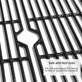Avenger 16 7/8ÄôÄô 68763 Polished Porcelain Coated Cast Iron Grill Grates Replacement for Charbroil 463436213, 463436214, 463436215, 463420508, 463420509, 463440109, 463441312, 463441514 Grills, - Set of 3