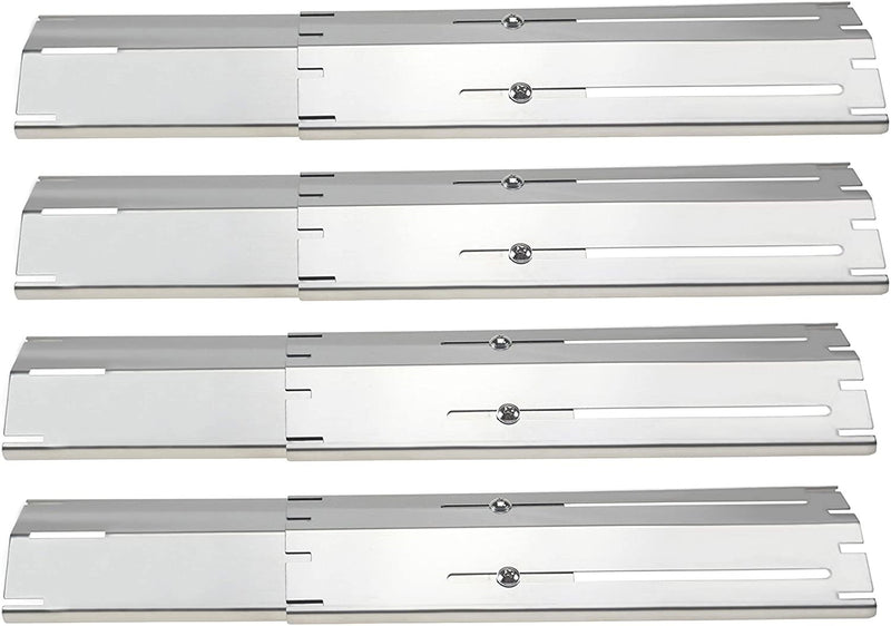 Avenger 84004SS Universal Fit Adjustable Stainless Steel Heat Plate, Extends 11.75ÄùL to 21ÄùL Heat Shield, Flavorizer Bar, Replacement for Brinkmann Grills- Set of 5
