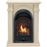 ProCom Dual Fuel Ventless Gas Fireplace System With Corner Combo Mantel - 15,000 BTU, T-Stat