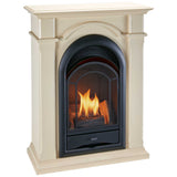 ProCom Dual Fuel Ventless Gas Fireplace System With Corner Combo Mantel - 10,000 BTU, T-Stat Control