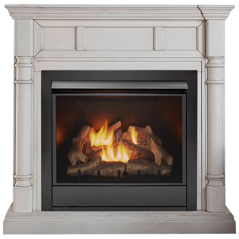 Duluth Forge FDI32R-M-AW Full Size Dual Fuel Ventless Fireplace - 32,000 BTU, Remote Control