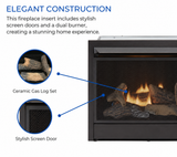 Duluth Forge Vent Free Thermostat Control Indoor Fireplace Insert Zero Clearance 26,000 BTU