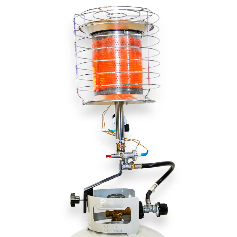 Avenger 360-Degree Infrared Tank Top Propane Heater - 42,000 BTU - Model# FBDTP360
