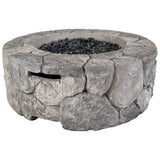 Bluegrass Living 28 Inch Edinburgh MGO Propane Fire Pit Table with Glass Beads and Cover - Model# HF09501AA