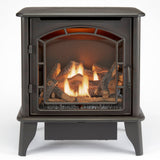 Bluegrass Living BTSD23RT, Vent Free Indoor Stove 23,000 BTU, Dual Fuel Propane and Natural Gas, Yellow Flame Remote Thermostat Control, Black