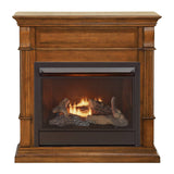 Duluth Forge Dual Fuel 300 Series Ventless Gas Fireplace System With Mantel - 26,000 BTU, Remote Control