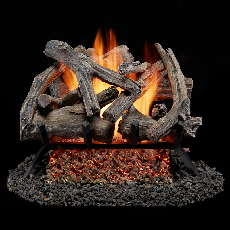 Bluegrass Living Vented Natural Gas Fireplace Log Set - 18 in. Driftwood, 45,000 BTU, Match Light - Model# BVL18-1