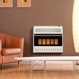ProCom Heating Natural Gas Ventless Infrared Plaque Heater With Base Feet - 30,000 BTU, T-Stat Control - Model# MN300TPA-B
