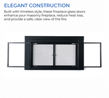 Duluth Forge Brookfield Fireplace Glass Doors With Screen