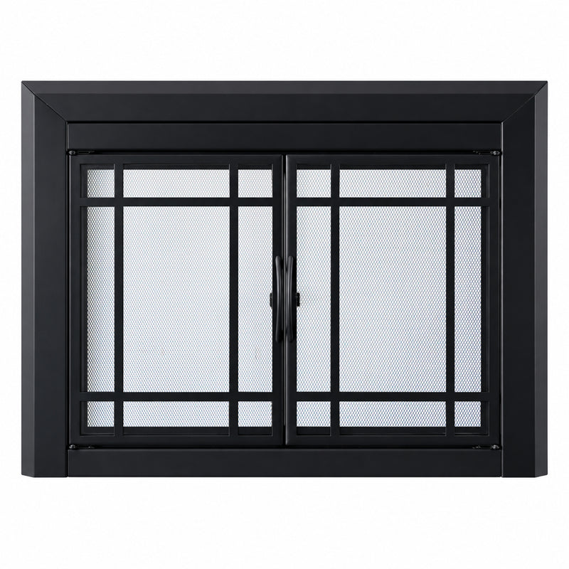 Duluth Forge Redmond Fireplace Glass Doors With Screen