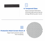 Duluth Forge Redmond Fireplace Glass Doors With Screen
