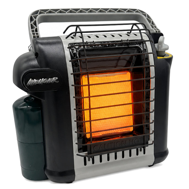 Avenger Portable Infrared Propane Gas Outdoor Heater - 9,000 BTU, Operates on 1 Lb. Propane Tank - Model# FBDPI9