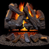Duluth Forge Vented Natural Gas Fireplace Log Set - 18 in., 45,000 BTU, Heartland Oak