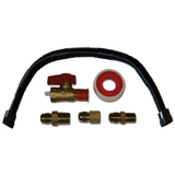 24" Whisper Free Universal Gas Appliance Hook-up Kit - Black Finish GLST202-24-TF