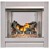 Concrete Log Set with Stainless Fireplace Grate for 450 Series Outdoor Fireplace Insert - Model# LS450SS-G