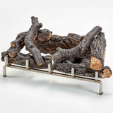 Concrete Log Set with Stainless Fireplace Grate for 450 Series Outdoor Fireplace Insert - Model# LS450SS-G