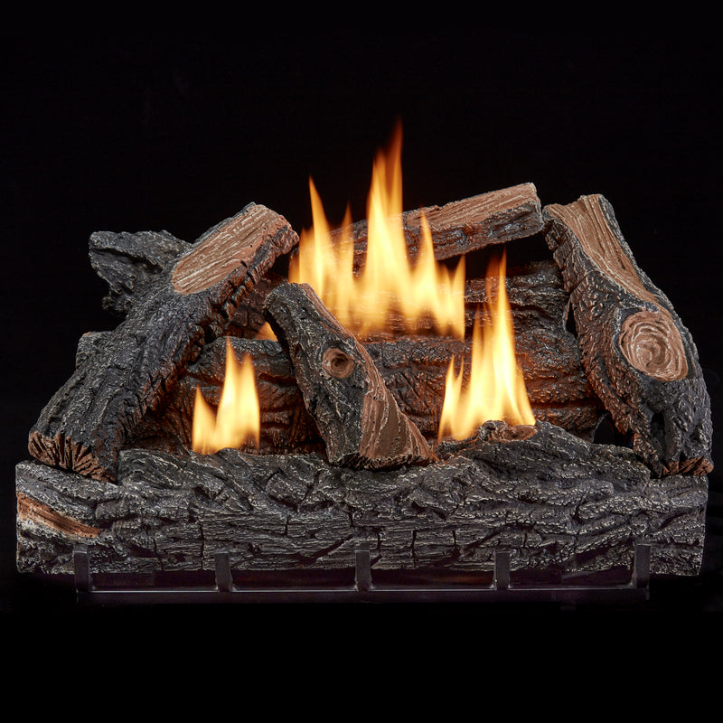 HearthSense Ventless Dual Fuel Gas Log Set - 24 in., 32,000 BTU, T-Stat Control - Model# VFL24T