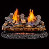 Duluth Forge Ventless Dual Fuel Gas Log Set - 24 in. Berkshire Split Oak