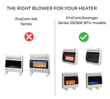 Fan Blower for Avenger and Procom Space Heaters - Model# MGB100
