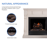 Duluth Forge DLS-L18R-2, Vent Free Indoor Gas Log Set, U-Burner Chassis: FLR18-2-LP Propane Gas, Remote Thermostat Control, and Fiber Logs: FVFLC18-2F, 18in Stacked Red Oak