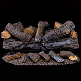 Duluth Forge Ventless Dual Fuel Gas Log Set - 30 in. Berkshire Stacked Oak