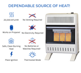 ProCom Heating Thermostatic Control Infrared Vent Free Indoor Space Heater 15,000 BTU with Base Feet Included