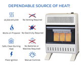 ProCom Heating Liquid Propane Ventless Infrared Plaque Heater With Base Feet - 15,000 BTU, Manual Control - Model# ML150HPA-B