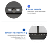 Bluegrass Living Branford Fireplace Glass Doors With Screen, Small - Model# BRFD-SM