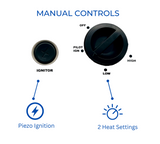 ProCom Heating  Ventless Infrared Plaque Heater With Base Feet - 10,000 BTU, Manual Control