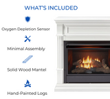Duluth Forge Dual Fuel Ventless Gas Fireplace - 26,000 BTU