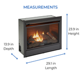 Duluth Forge Dual Fuel Ventless Gas Fireplace Insert - 26,000 BTU