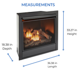 Duluth Forge Dual Fuel Ventless Fireplace Insert - 32,000 BTU, Remote Control FDI32R