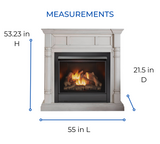 Duluth Forge FDI32R-M-AW Full Size Dual Fuel Ventless Fireplace - 32,000 BTU, Remote Control