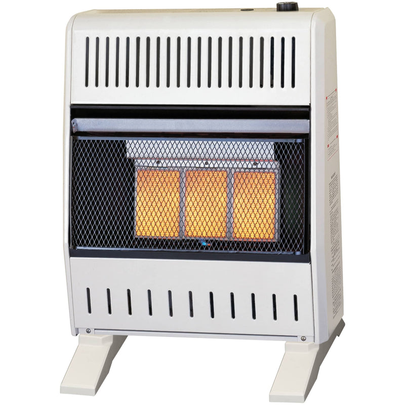 ProCom Heating Natural Gas Ventless Infrared Plaque Heater With Base Feet - 18,000 BTU, Manual Control - Model# MN180HPA-B