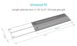 Avenger 84004 Universal BBQ Replacement Heavy Duty Adjustable Porcelain Steel Heat Plate Shield, Heat Tent, Flavorizer Bar, Burner Cover, Flame Tamer for Gas Grill, Extends from 11.75 inches up to 21 inches Long