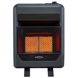 Bluegrass Living Natural Gas Vent Free Infrared Gas Space Heater With Blower and Base Feet - 20,000 BTU, T-Stat Control - Model# B20TNIR-BB