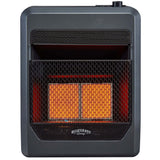 Bluegrass Living Natural Gas Vent Free Infrared Gas Space Heater With Blower and Base Feet - 20,000 BTU, T-Stat Control - Model# B20TNIR-BB