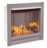 Duluth Forge Vent Free Stainless Outdoor Gas Fireplace Insert With Fire Glass Media - 24,000 BTU