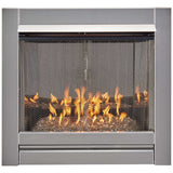 Duluth Forge Vent Free Stainless Outdoor Gas Fireplace Insert With Fire Glass Media - 24,000 BTU