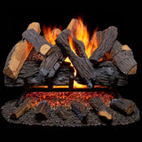 Duluth Forge Vented Natural Gas Fireplace Log Set - 24 in., 55,000 BTU, Heartland Oak