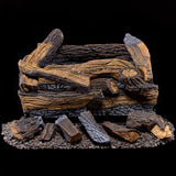 Duluth Forge Ventless Dual Fuel Gas Log Set - 18 in. Split Red Oak