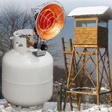 Avenger Infra-Red Tank Top Propane Heater - Single Burner, 15,000 BTU, Model# FBDTP15