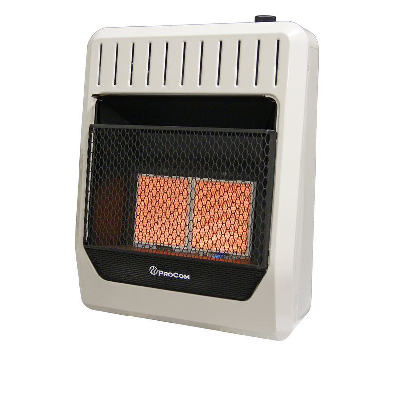 ProCom Heating Dual Fuel Ventless Infrared Plaque Heater - 20,000 BTU, Model# MG2TIR