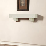 Duluth Forge 48-Inch Fireplace Shelf Mantel With Corbels - Antique White Finish