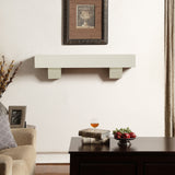 Duluth Forge 48-Inch Fireplace Shelf Mantel With Corbels - Antique White Finish
