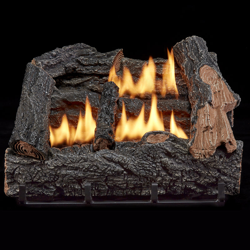 HearthSense Ventless Dual Fuel Gas Log Set - 18 in., 30,000 BTU, Manual Control - Model# VFL18M