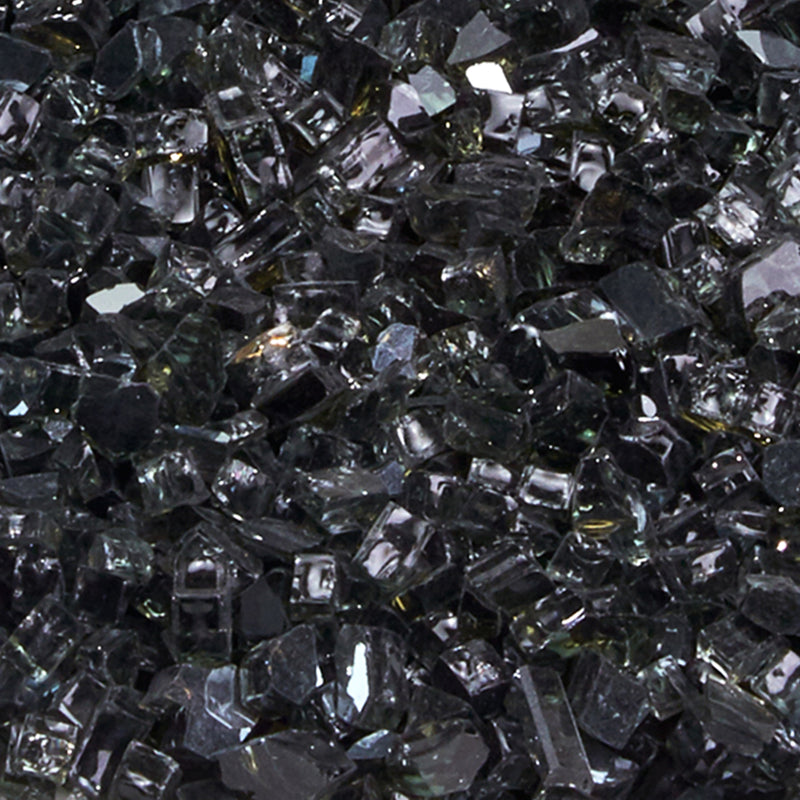 Duluth Forge 1/4 in. Premium Reflective Black Fire Glass - 10 lb. Bag Fire Pit Glass 14RBLKGM