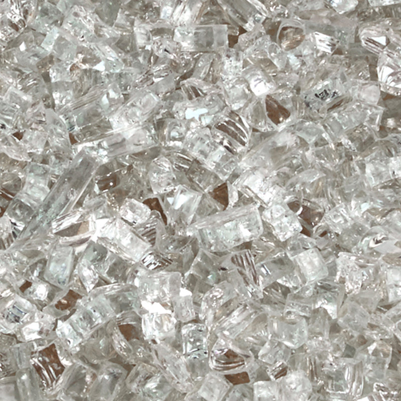 Duluth Forge 1/4 in. Premium Reflective Clear Fire Glass - 10 lb. Bag Fire Pit Glass 14RCRGM